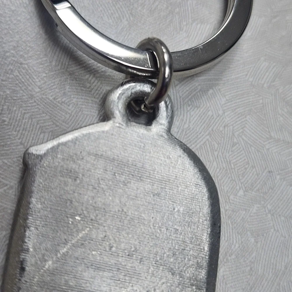 Longaberger Pewter Basket Key Chain 2000 Century Celebration New